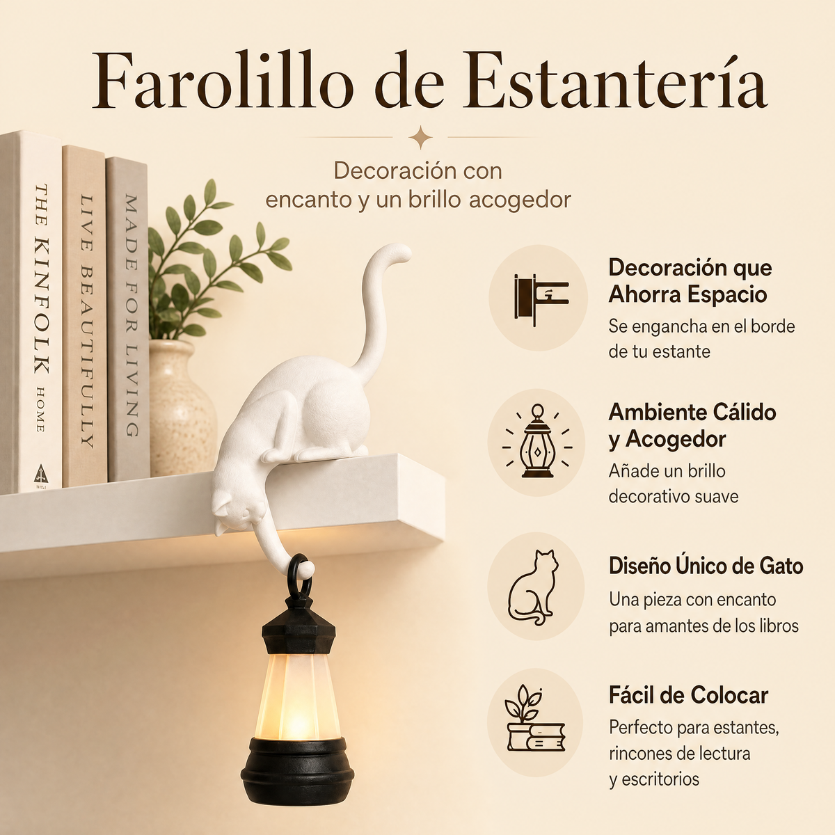 Lámpara Gato Colgante Estantería